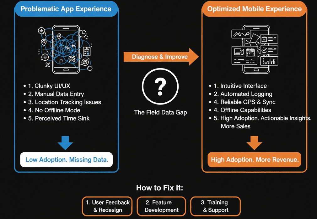 Frustrated salesperson using multiple spreadsheets