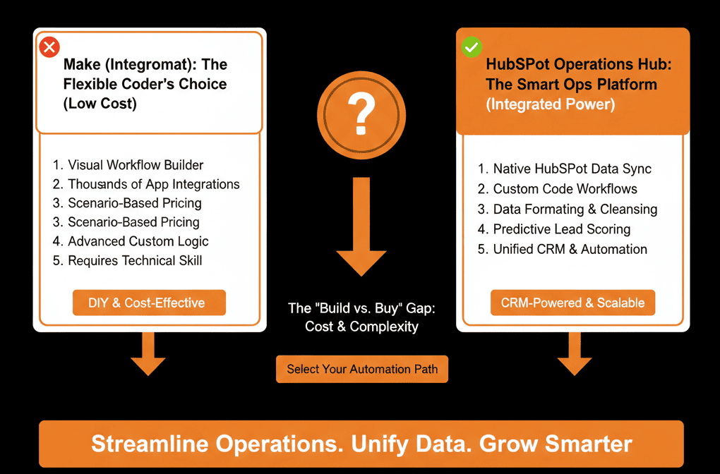 Make vs HubSpot Operations Hub