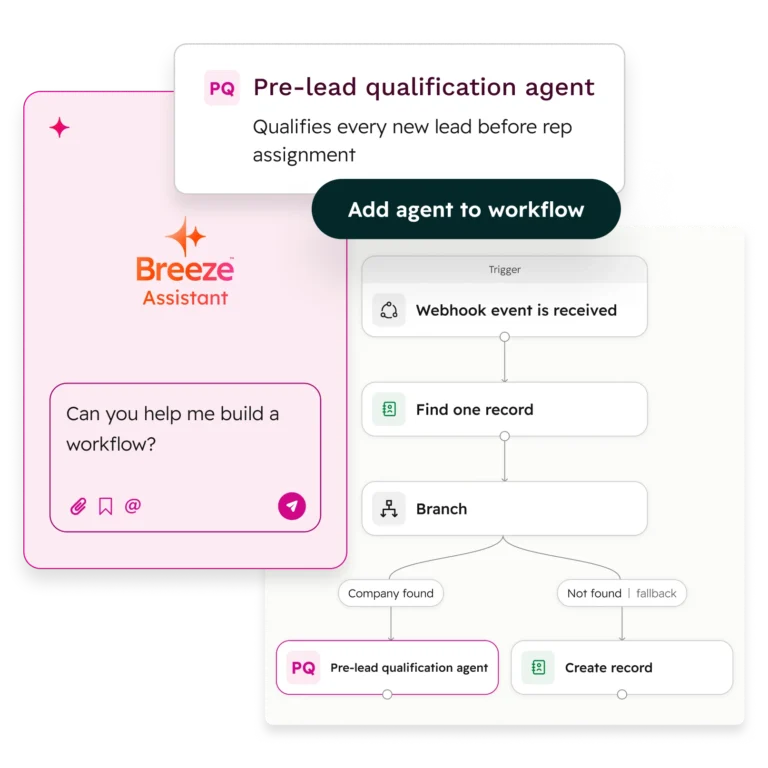 Building a workflow with a HubSpot Breeze AI agent